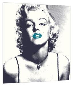 Tablou cu Marilyn Monroe cu buze albastre (30x30 cm)