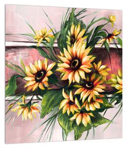 Tablou cu floarea soarelui (30x30 cm)