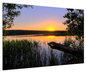 Tablou cu peisaj cu lac (90x60 cm)