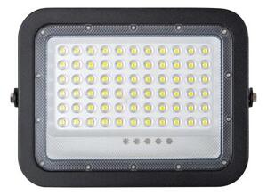 Proiector Solar LED Novelite V2 100W 6500K Negru IP65 225x175x48mm Corp si Panou 340x210x17mm Iluminat Exterior Eficient Fara Facturi Energie