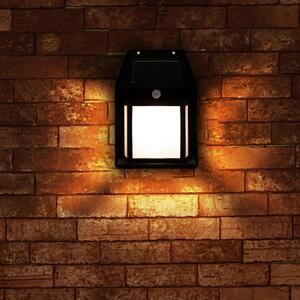 Lampa Solara Erste Bayern 3W cu Senzor Miscare PIR IP44 Negru 120x65x170mm Iluminat Exterior Ecologic Eficient pentru Curte Gradina Fara Fire