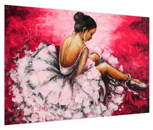 Tablou cu balerina șezând (90x60 cm)