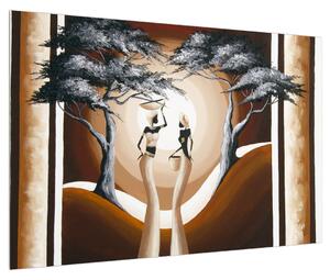 Tablou oriental cu două femei și copac (90x60 cm)