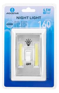 Aigostar - Lampă de noapte portabilă cu LED, 3x AAA, 6500 K