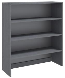 Rafturi dulap, gri închis, 90x30x100 cm, lemn masiv de pin
