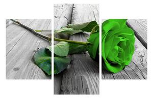 Tablou cu trandafir verde (90x60 cm)