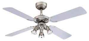 Ventilator Princess Euro cu 3 becuri, argintiu/grafit - Westinghouse Westinghouse, Princess Euro, Gri, Camera de zi, Lemn