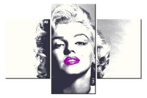 Tablou cu Marilyn Monroe cu buze violete (90x60 cm)