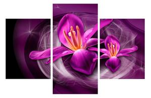 Tablou modern cu flori violete (90x60 cm)