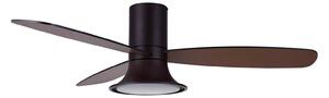 Ventilator de tavan Flusso cu lumină, culoare bronz, silențios, model Beacon Beacon Lighting, Flusso, reglabil, Bronz / Alamă Veche, Camera de zi, Lemn, Modern