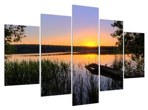Tablou cu peisaj cu lac (150x105 cm)