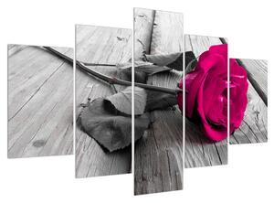 Tablou cu trandafirul roz (150x105 cm)