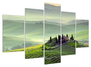Tablou cu peisaj și casă (150x105 cm)