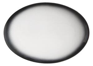 Farfurie ovală din ceramică Maxwell & Williams Caviar, 30 x 22 cm, alb - negru