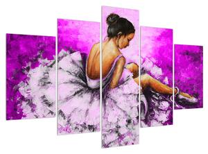 Tablou cu balerina șezând (150x105 cm)