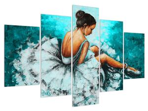 Tablou cu balerina șezând (150x105 cm)