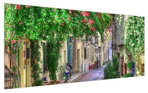 Tablou cu străzii mediteraneene de vară (120x50 cm)