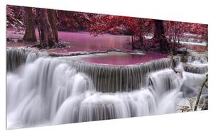 Tablou cu cascade de toamnă (120x50 cm)