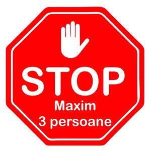 Sticker Indicator Stop - Max 3 persoane