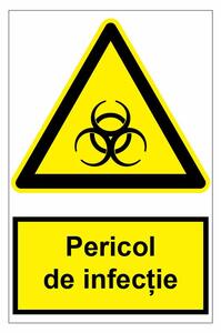 Sticker indicator Pericol de infectie