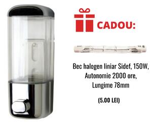 Dispenser sapun lichid din plastic ABS 500ml + CADOU Bec halogen liniar 150W