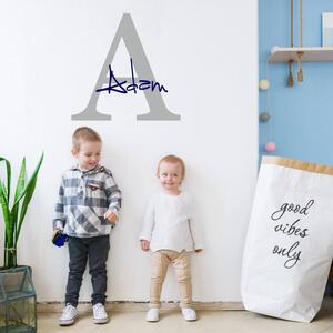 INSPIO-Producție cadouri și deco - Autocolant de perete - Nume cu inițială