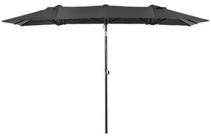 Outsunny Umbrelă de Grădină Dublă Înclinabilă și Reglabilă în Înălțime, 295x150x170-214 cm, Gri | Aosom Romania