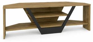 Comoda TV SARES, nuc/negru, PAL melaminat, 120x35x37 cm