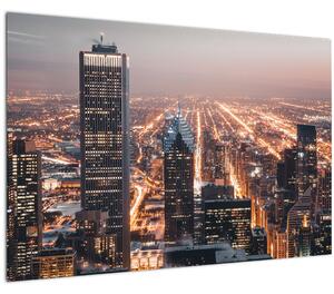 Tabloul cu metropolă luminată (90x60 cm)