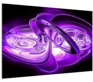 Tabloul fractalilor în violet (90x60 cm)