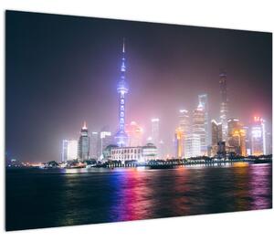Tabloul Shangai nocturn (90x60 cm)