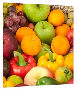 Tablou cu legume și fructe (30x30 cm)