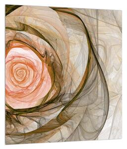 Tablou modern cu trandafir (30x30 cm)