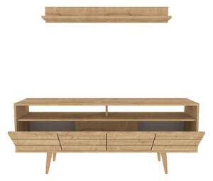 Mobilier living OLA, stejar, PAL melaminat, 2 piese