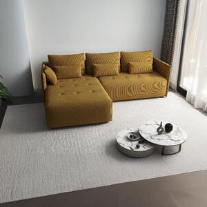 Colțar extensibil dumonde cu ladă de depozitare Malta Zoom Mustar II 235x185 cm