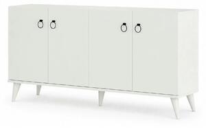 Comoda 616TNM1601, alb, PAL melaminat, 180x45x79 cm