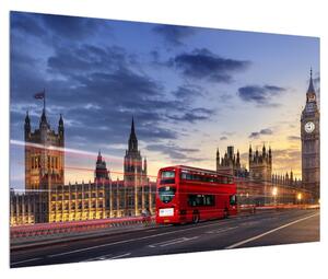 Tablou cu Londra cu autobuz (90x60 cm)
