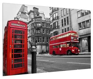 Tablou cu căsuța de telefon din Londra (90x60 cm)