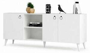Comoda 616TNM1607, alb, PAL melaminat, 180x45x79 cm