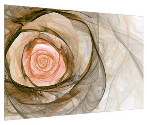 Tablou modern cu trandafir (90x60 cm)