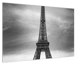 Tablou cu turnul Eiffel și mașina galbenă (90x60 cm)