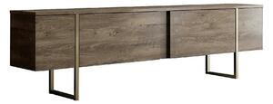 Comoda TV Luxe, nuc/auriu, PAL/metal, 180x30x50 cm