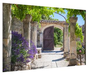 Tablou cu poarta mediteraneenă de vară (90x60 cm)