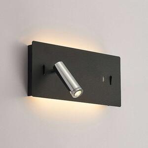 Lucande - Kimo LED Square Aplică de Perete USB Black