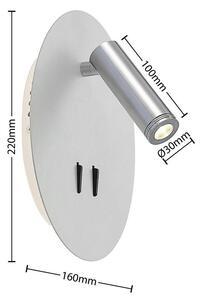 Lucande - Kimo LED Round Aplică de Perete White Lucande