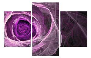 Tablou modern cu trandafir violet (90x60 cm)