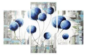 Tablou abstract - balonașe albastre (90x60 cm)