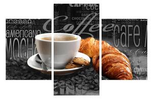 Tablou cu cafea și croissanți (90x60 cm)