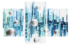 Tablou abstract - oraș (90x60 cm)