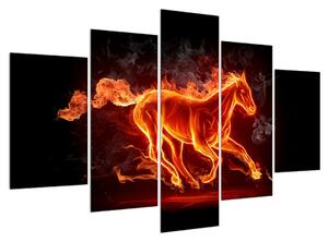 Tablou cu cal în foc (150x105 cm)